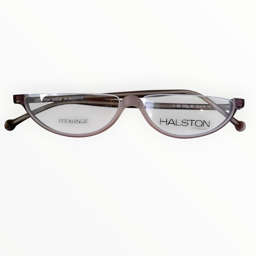Vintage 80s Halston H45 Half-Moon/Cat-Eye Reading Glasses Frame |  New Old Stock